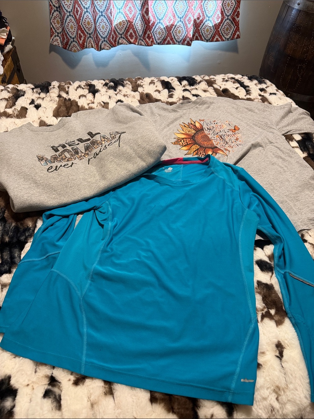 Port and Company Teal Long-Sleeve Performance Tee